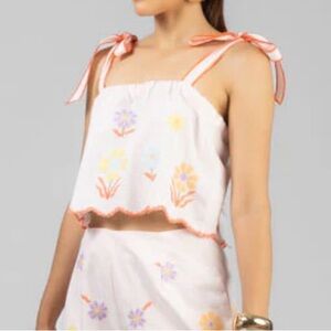 Floral Embroidered Women's Top